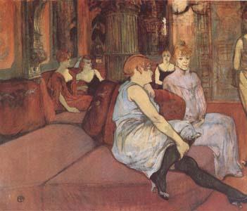 Henri de toulouse-lautrec Interior in the Rue des Moulins (mk09) France oil painting art